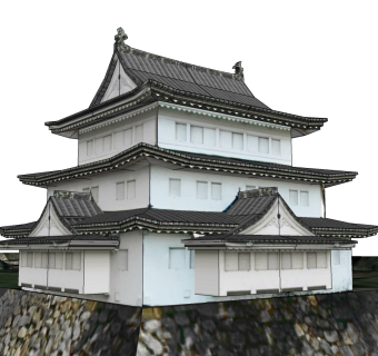 日式名古屋城草图大师模型下载、日式名古屋城su模型下载