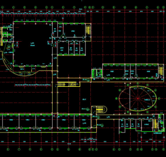 某学校综合楼平面图，学校综合楼cad建筑工程图纸下载