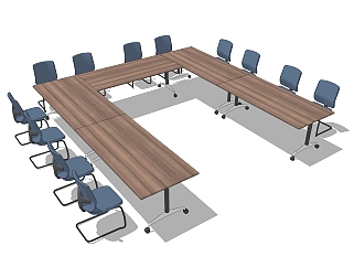 现代会议室SU模型，会议室SKB文件下载