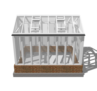 现代玻璃房SU模型，玻璃房SKB文件下载