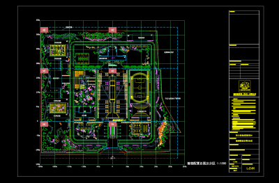 现代学校景观设计cad施工图，学校景观CAD施工图纸下载