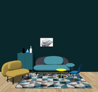 现代沙发组合su模型，沙发组合sketchup模型下载