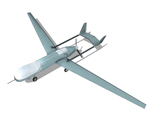 现代无人机sketchup模型，无人机草图大师模型下载