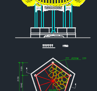 古式亭子CAD图纸，亭子整套大样图纸下载