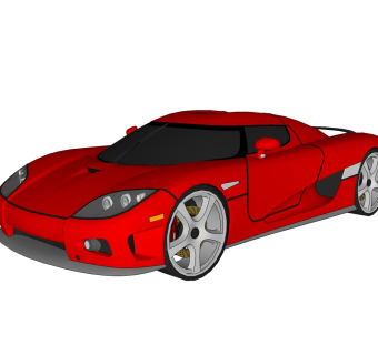 现代跑车免费su模型，现代跑车skp模型，草图大师模型素材下载