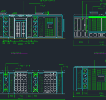 整套饭馆CAD图库，饭馆CAD施工图纸下载