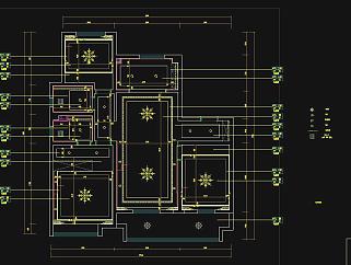 新中式家装施工图CAD图纸，家装CAD设计图纸下载