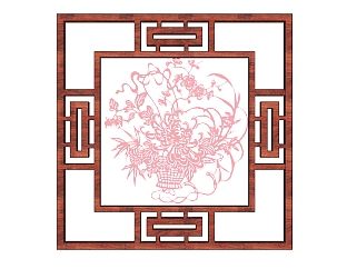 中式窗草图大师模型，中式窗SU模型下载