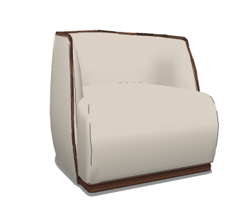 现代布艺单人沙发su模型，单人沙发sketchup模型下载