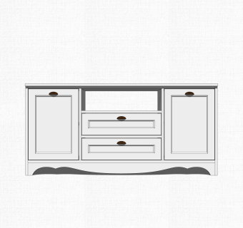现代简约边柜草图大师模型，边柜SKP模型
