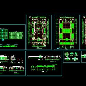 四合院cad建施图CAD图纸