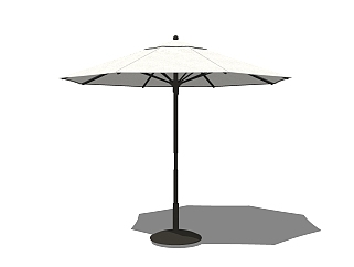 现代沙滩太阳伞户外桌椅组合草图大师模型，桌椅组合sketchup模型下载