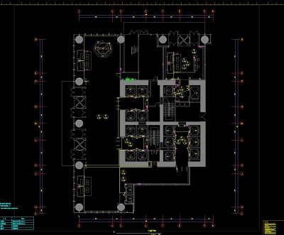 办公室施工图水电图消防图物料表CAD图纸，办公室cad设计图纸下载