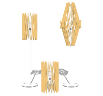 现代创意吊灯落地灯草图大师模型，创意吊灯落地灯sketchup模型免费下载