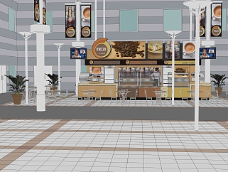 <em>现代咖啡店</em>，<em>咖啡馆</em>免费su、草图大师模型下载.