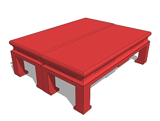 日式单桌SU模型下载，桌子草图大师模型