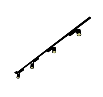   现代轨道灯SU模型，轨道灯sketchup模型