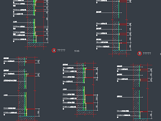 实芯木门节点施工图，木门CAD建筑图纸下载