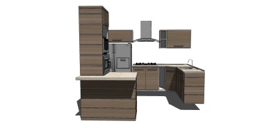 北欧橱柜草图大师模型，橱柜sketchup模型