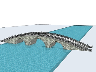 现代长桥草图大师模型，长桥sketchup模型下载