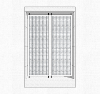 新中式围墙栏杆草图大师模型，造型栏杆sketchup模型免费下载