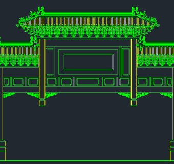 最全牌坊CAD大样图，牌坊CAD建筑图纸下载