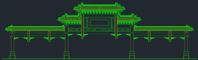 最全牌坊CAD大样图，牌坊CAD建筑图纸下载