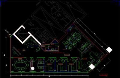 新加坡办事处CAD施工图效果图，CAD建筑图纸免费下载