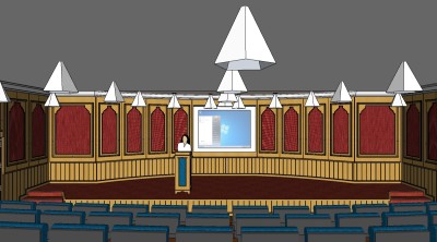 大型讲座草图大师模型，大型讲座sketchup模型下载