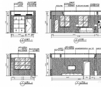 套房立面图 