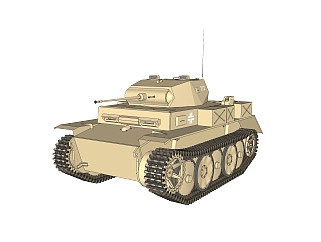 <em>德国</em>二号Luchs坦克su模型，坦克草图大师模型下载