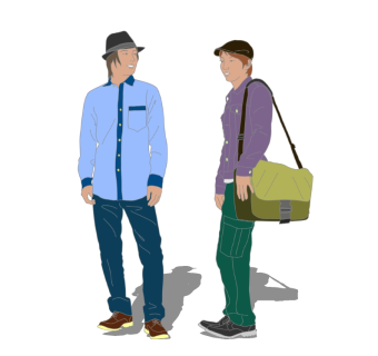 日式2D人物草图大师模型，人物模型sketchup模型下载