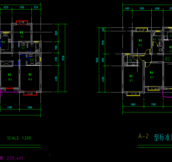 中小面积户型图，住宅户型图CAD施工图纸下载
