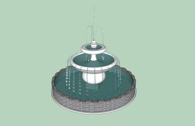 现代水景草图大师模型skp模型，水景sketchup模型skp文件分享