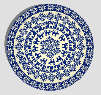  现代盘子摆件草图大师模型，盘子摆件sketchup模型下载