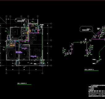 住宅楼建筑给排水施工图CAD图纸