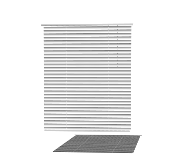 现代百叶窗草图大师模型，百叶窗SKP模型下载