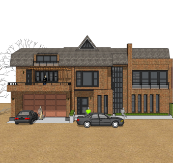 欧式别墅su模型，别墅sketchup模型下载