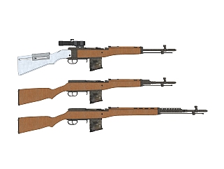 <em>苏联</em>SVT40步枪su模型，步枪草图大师模型下载
