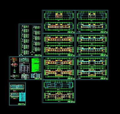 小学中学教学楼电气设计施工图CAD图