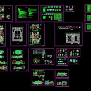 四合院古建筑施工图CAD图纸下载