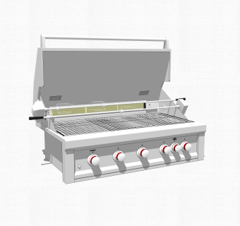 现代电烧烤炉草图大师模型，电烧烤炉su模型下载