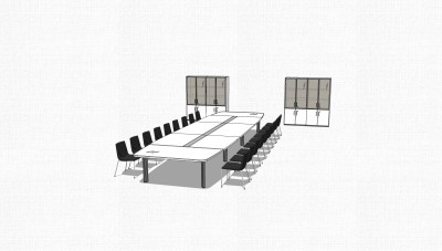 会议台草图大师模型，会议台sketchup模型，会议台su素材下载