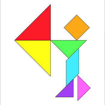 七巧板拼图图案su模型下载-七巧板拼图图案草图大师模型素材 - 易图网