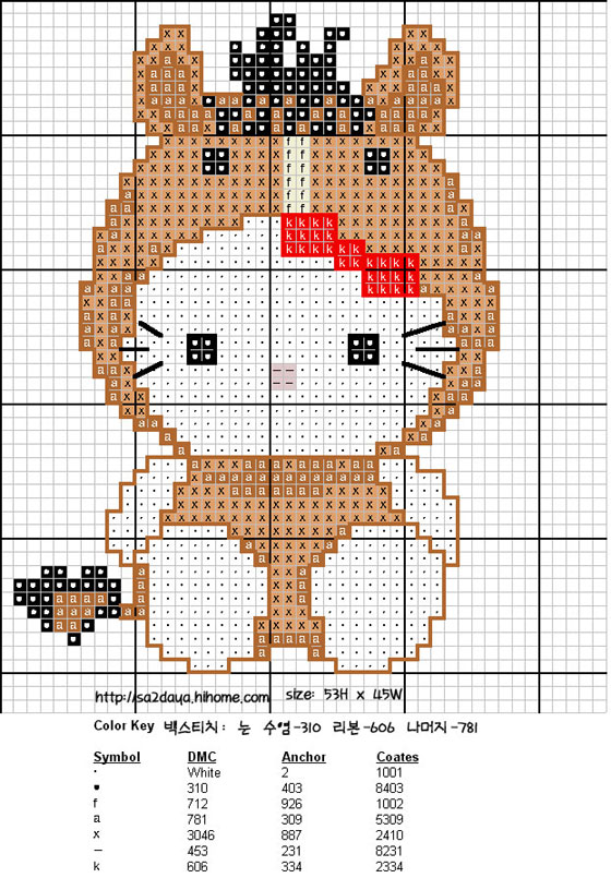 十字绣图案大全,小马kitty十字绣图纸