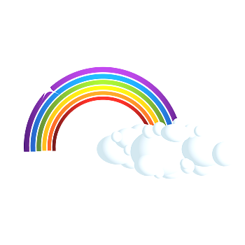 七色彩虹卡通插画装饰图案