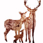 麋鹿剪影森林风装饰画，简约麋鹿客厅沙发背景墙装饰画 (3).jpg