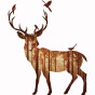 麋鹿剪影森林风装饰画，简约麋鹿客厅沙发背景墙装饰画 (2).jpg