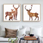 麋鹿剪影森林风装饰画，简约麋鹿客厅沙发背景墙装饰画 (1).jpg