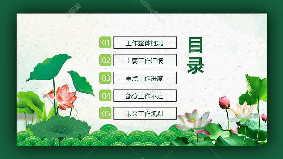 清新绿色你好八月计划总结免费ppt模板 (2).jpg